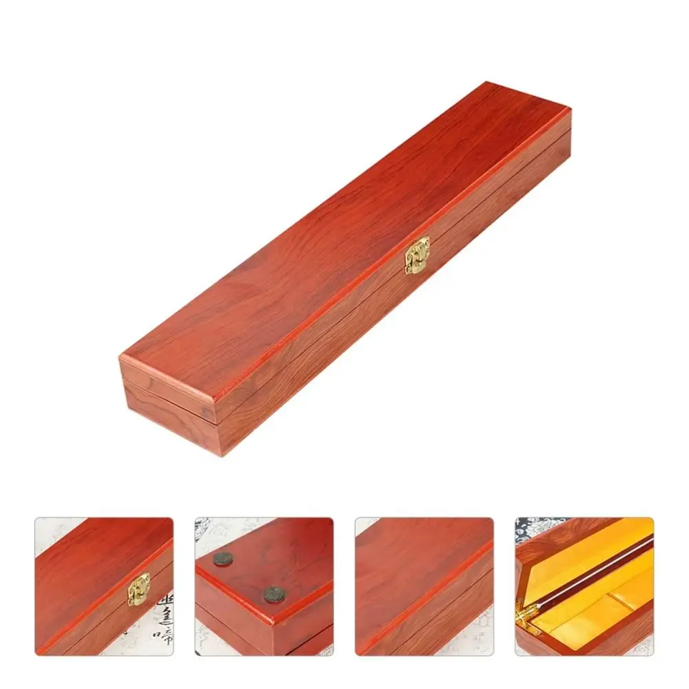 

Retro Wooden Jewelry Box Storage Box Vintage Jewelry Display Box Ethnic Elongated Design Jewelry Packaging Box