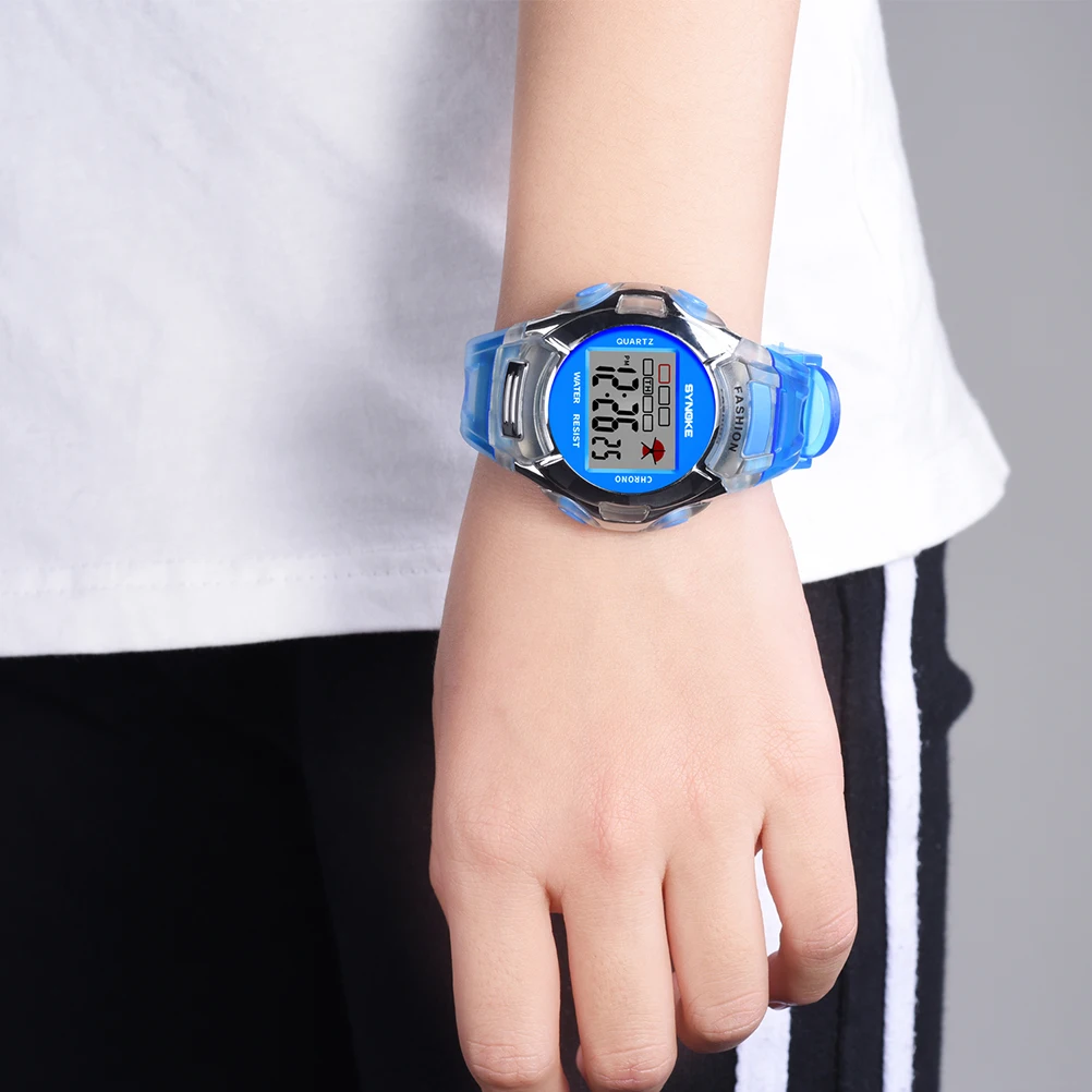Luminous Waterproof Kids Sports Watch Digital Student LED Backlight Timer Display Date Week Day Hour Minute Alarm Clock