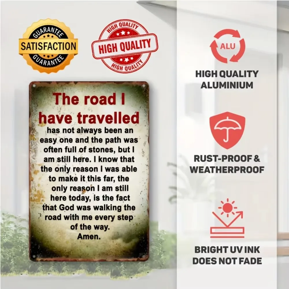 لافتة ألومنيوم عتيقة مضحكة - ملصق معدني ساخر "The Way I Walk" لمرآب الشرفة وديكور المنزل، مادة مقاومة للطقس