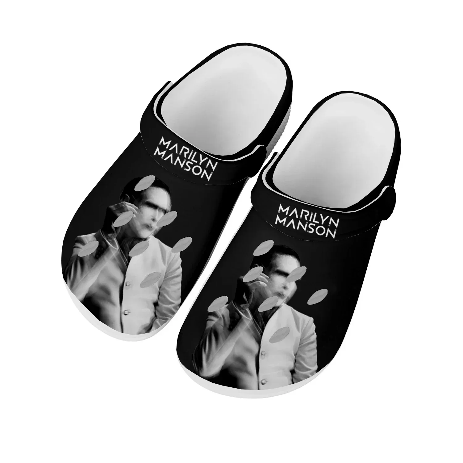 Rock Band Singer Marilyn Manson Home Clogs Custom Water Shoes Mens Womens Teenager Shoes Clog Breathable Beach Hole Slippers