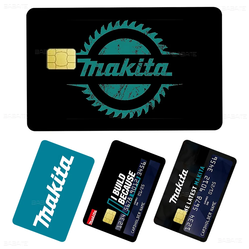 M-Makita Fashion Matte Gold Silver Black Matte Film Skin Sticker Tape For Bank Credit Debit Card