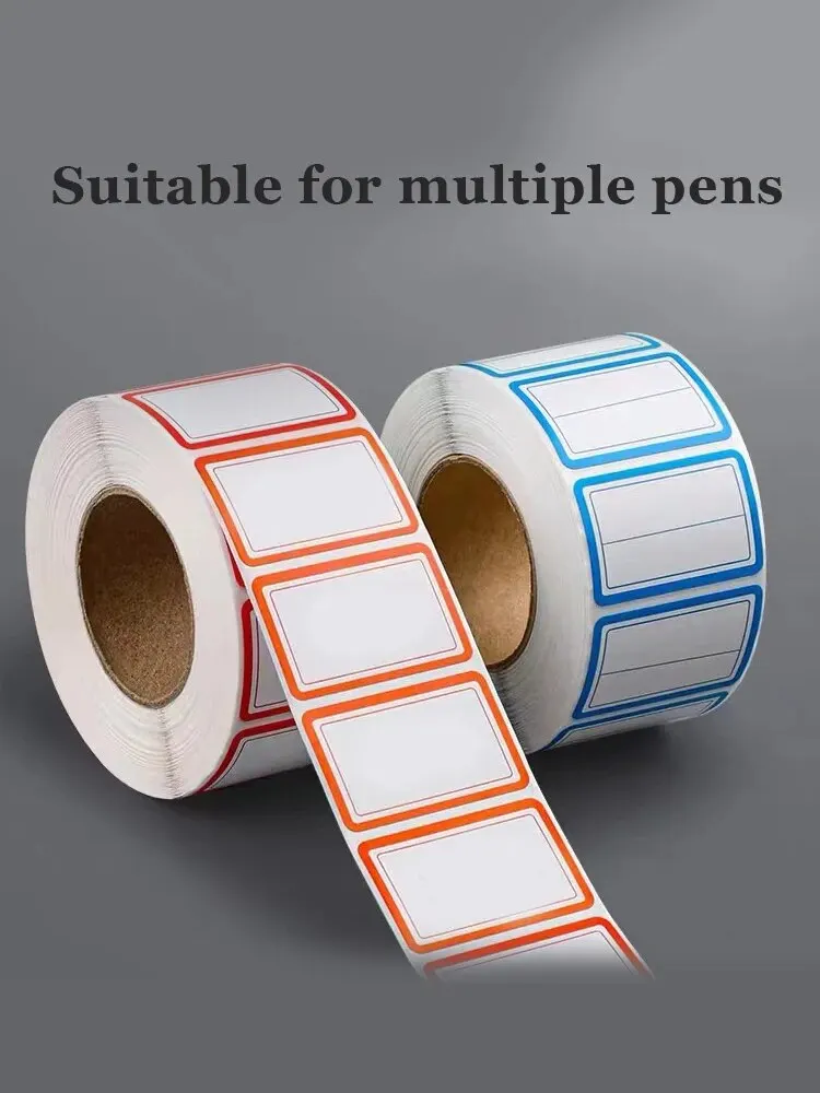 Colorful Plain Name Tag Labels 1000 Stickers Name Tag Stickers 3 1/2X2 1/4 Name Labels for Office, Meeting, School and Home