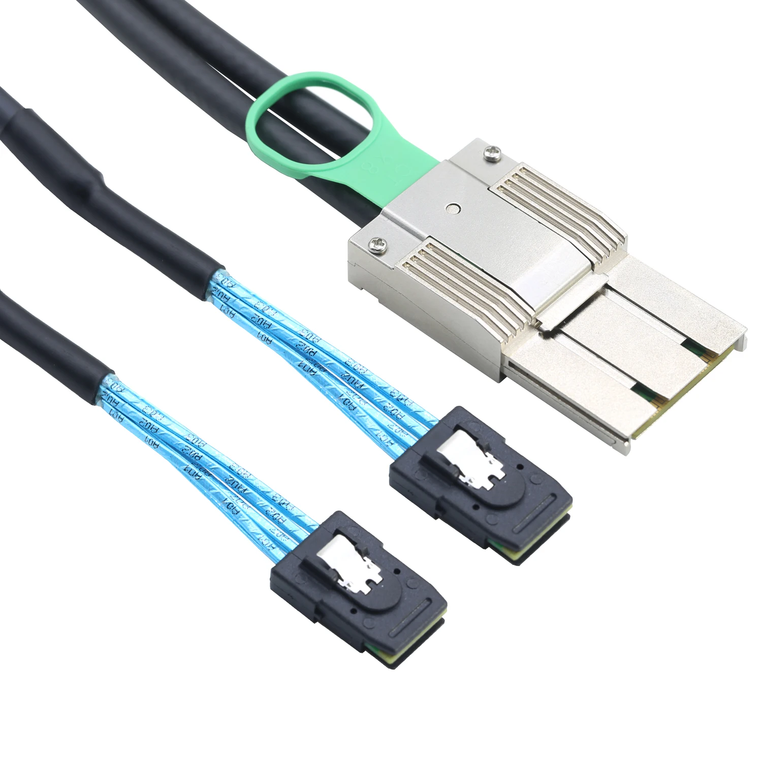 PCIE Zinc Alloy Dual express iPass MINI SAS HD SFF-8088 8X 68P High-Speed I/O male to 2X Mini SAS SFF8087 36P male Adapter cable