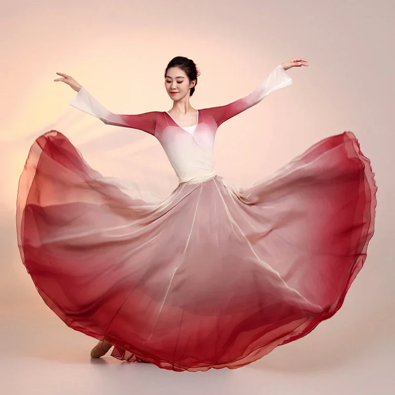 فستان شاش للرقص الكلاسيكي، أداء ممارسة الرقص الشعبي الصيني، الأزياء الوطنية القديمة، ملابس الرقص على المسرح، ملابس Yangge