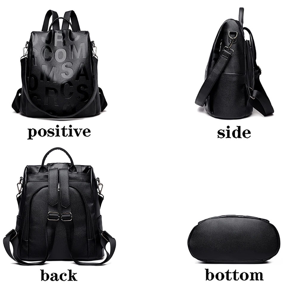 2022 New Women Backpack High Quality Soft Leather Backpack School Bags For Girls Large Capacity Anti-theft Travel Backpack Sac