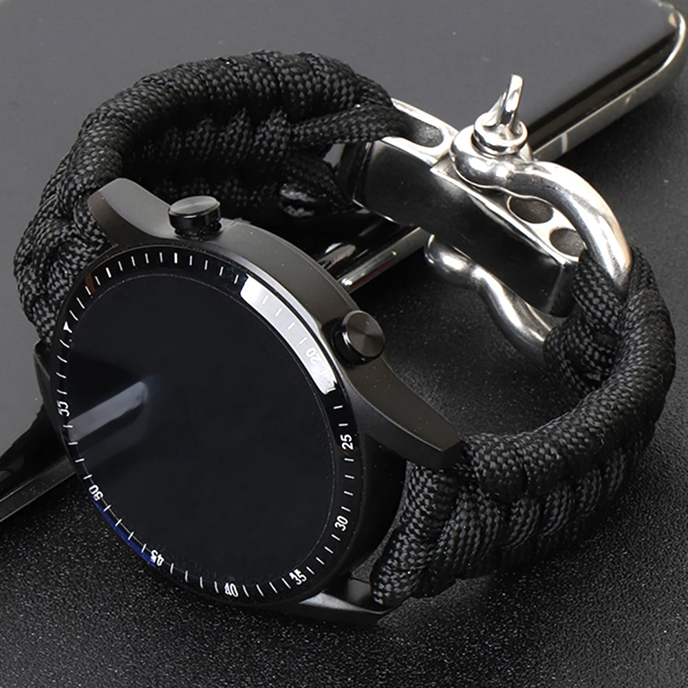 20/22mm Regenschirm Seil Strap Für Samsung Galaxy Uhr Band 7 6 5 4 5 Pro klassische Armband Huawei GT 2 3 4 5 Pro Für Xiaomi Band