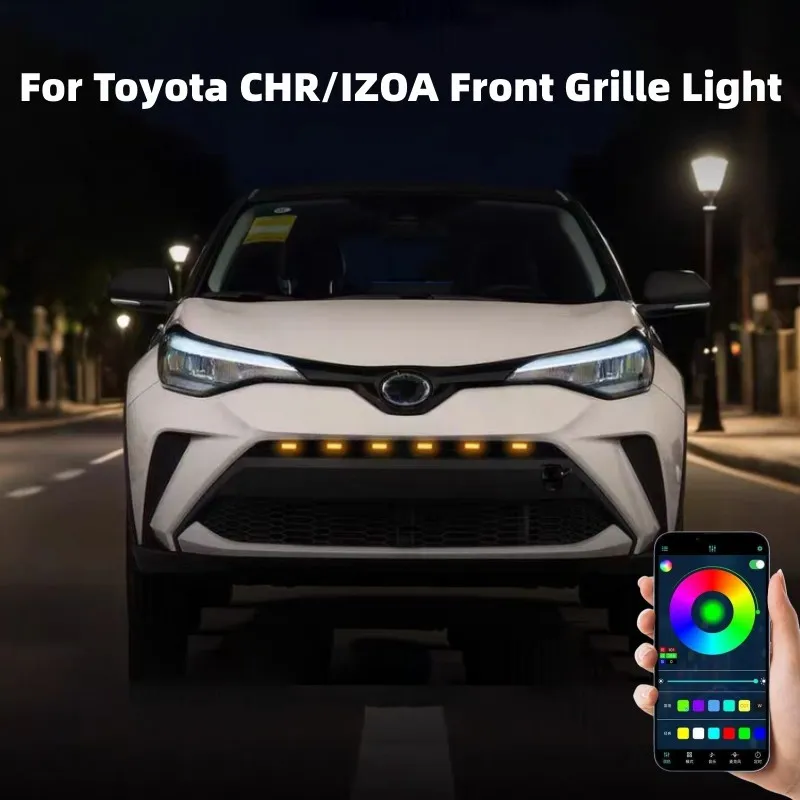 

18LED передняя решетка для Toyota CHR/IZOA, автомобильные дневные ходовые огни, лампа для бровей, 12 В