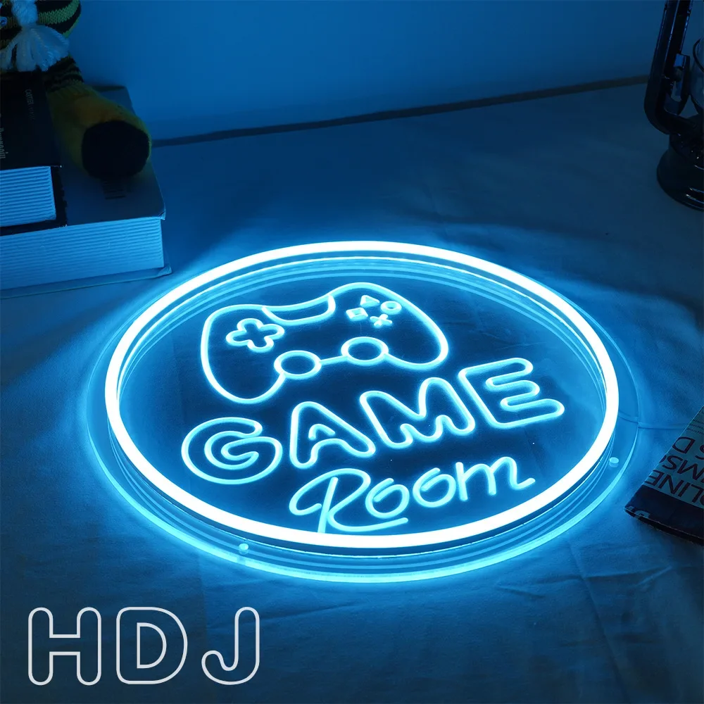 Game Off LED USB Neonreclame Graveren Styling Nachtlampje Binnen Buiten Bruiloft Aankleden Decoratief Licht Wanddecoratie Bar