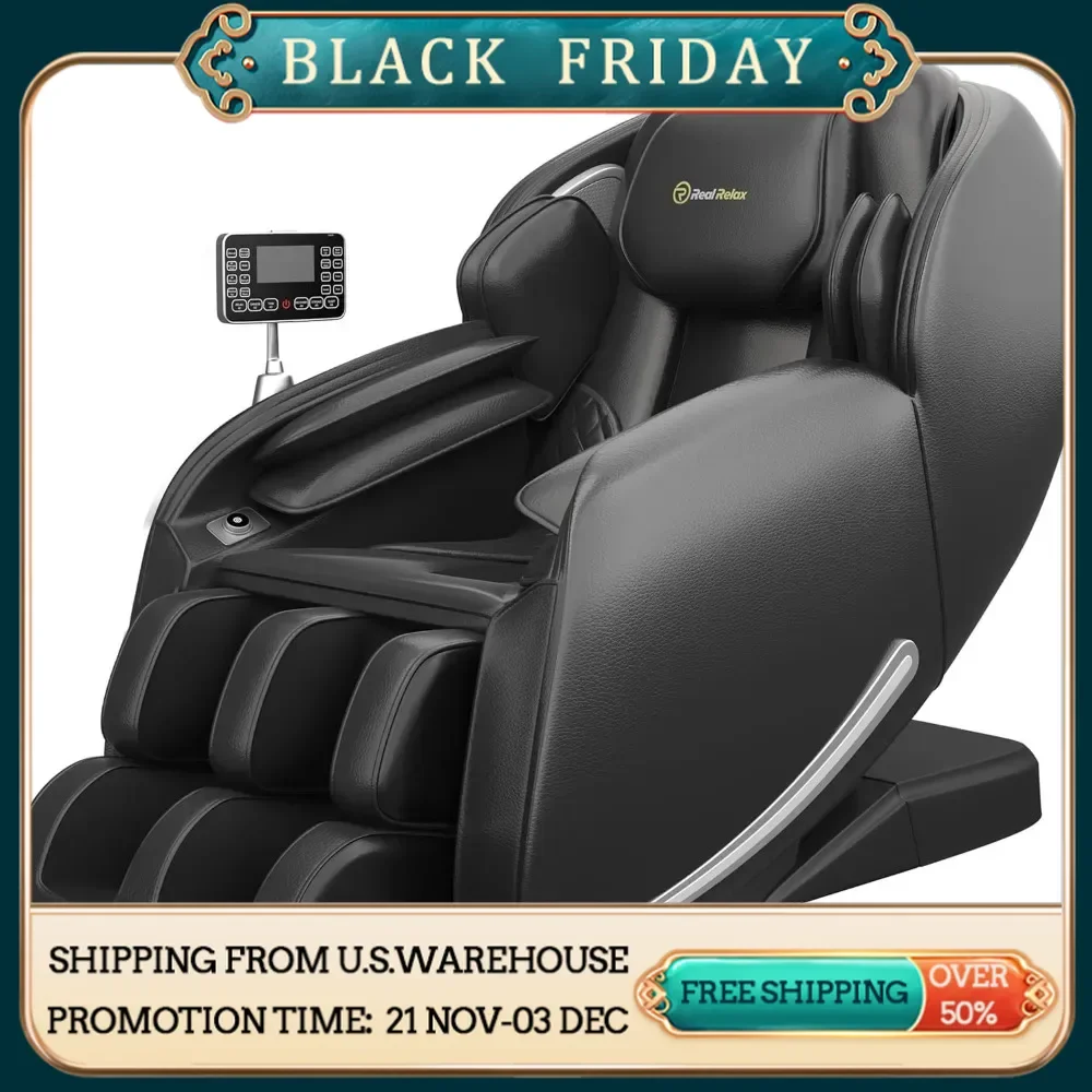 Massage Chair,Full Body Zero Gravity SL-Track Shiatsu Massage Recliner Chair with Heat Body Scan Bluetooth Foot Roller