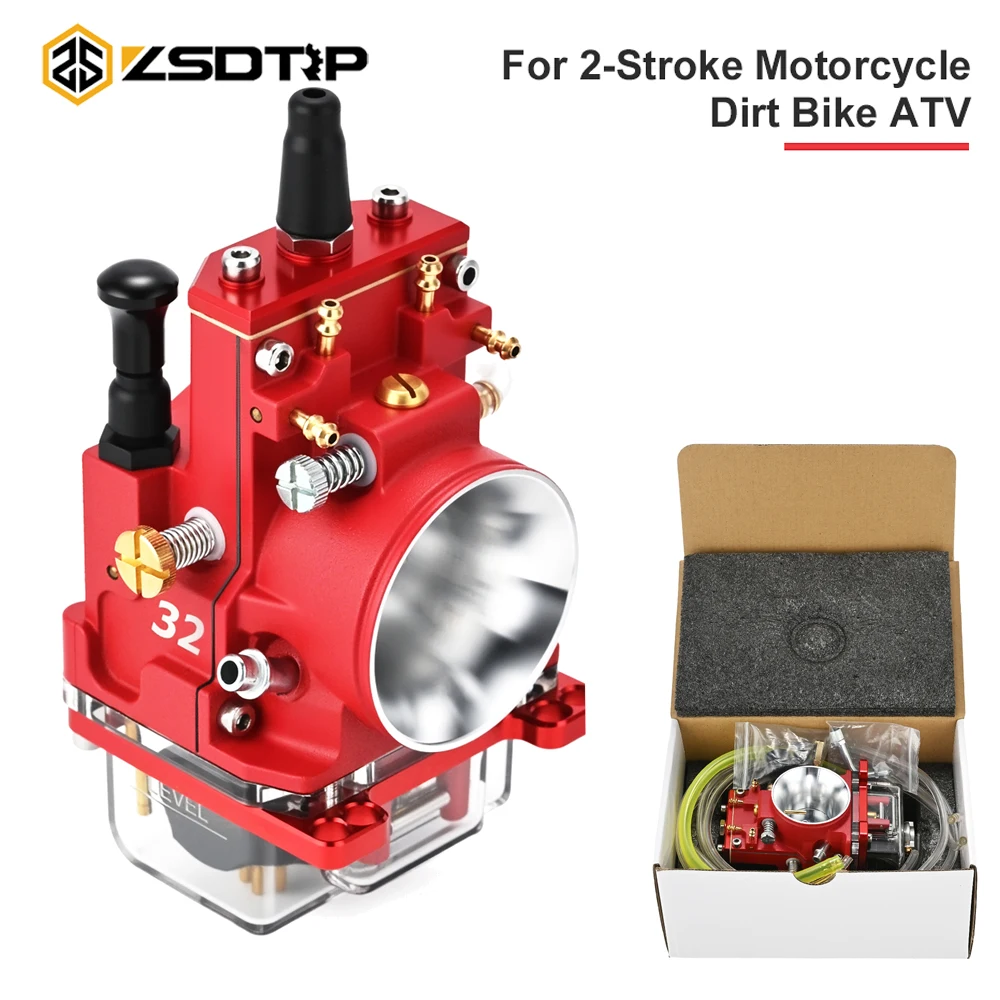 ZSDTRP RACING CNC 28/30/32/34mm For 125cc-300cc 2-Stroke Lectron Carburetor with Metering Rod for Motorcycle Dirt Bike ATV