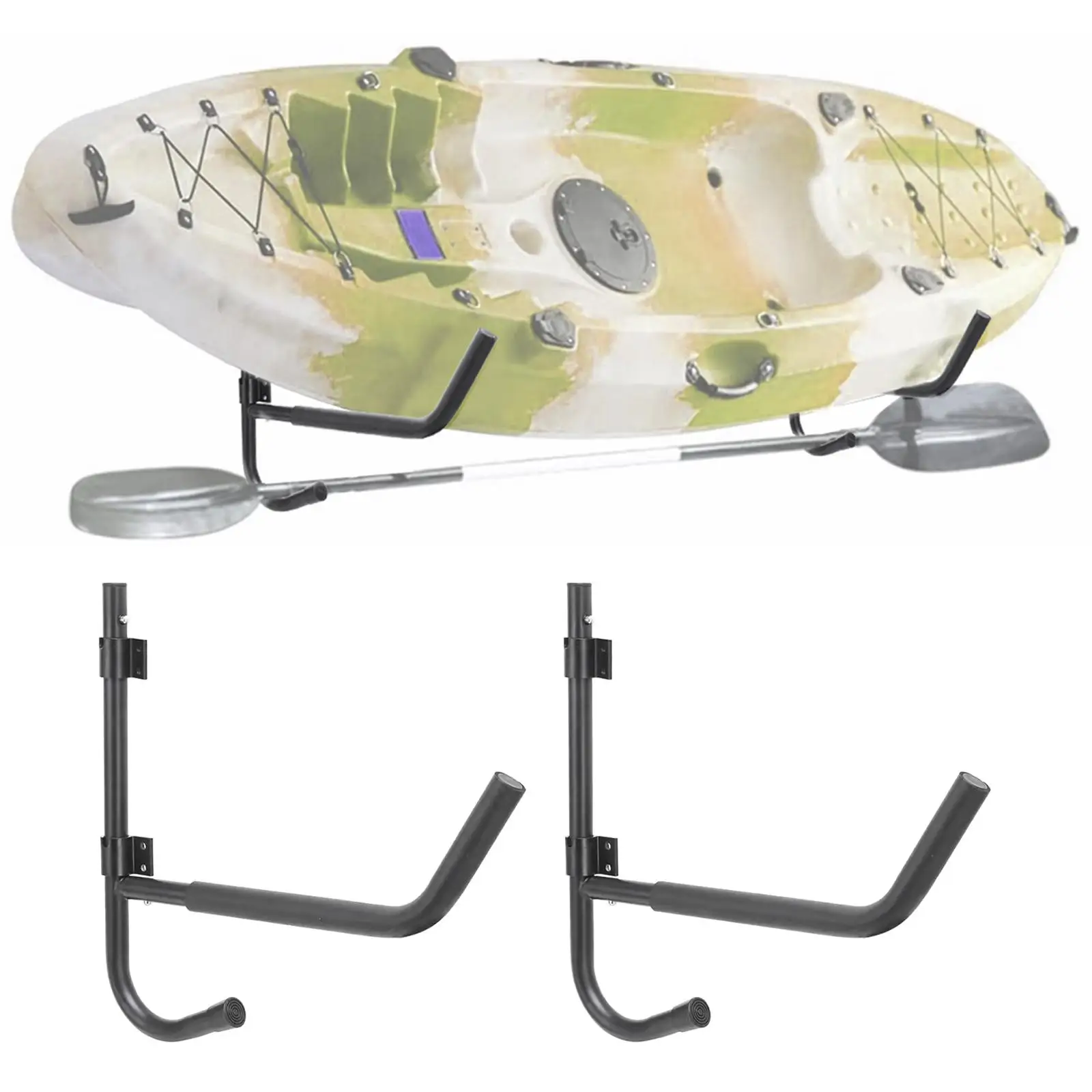 

Крепление-держатель для каяка и каноэ, настенный крючок для хранения весла и аксессуаров, для использования в помещении и на улице, набор из 2 шт.