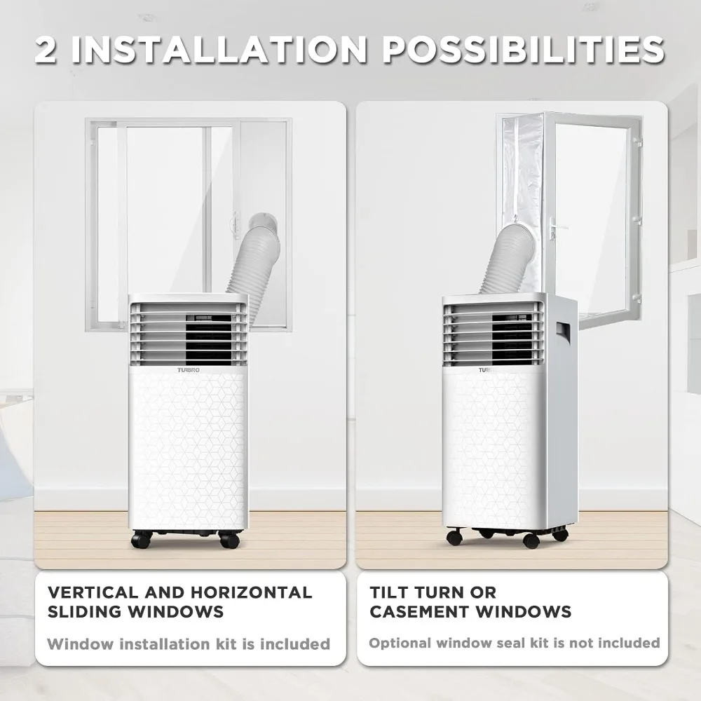 TURBRO Greenland-Aire acondicionado portátil, deshumidificador y ventilador, 10.000 BTU ashae (6.000 BTU SACC)