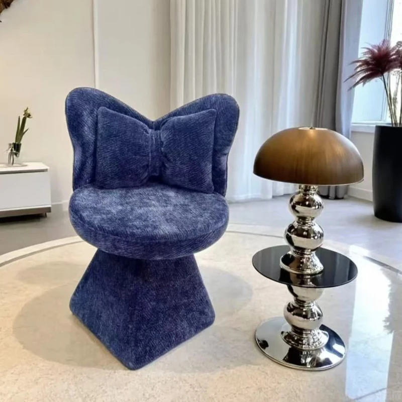 French Style Vanity Chair Modern Living Room Homestay Villa Vanity Chair Luxury Computer Furniture Silla Escritorio Ls40szy