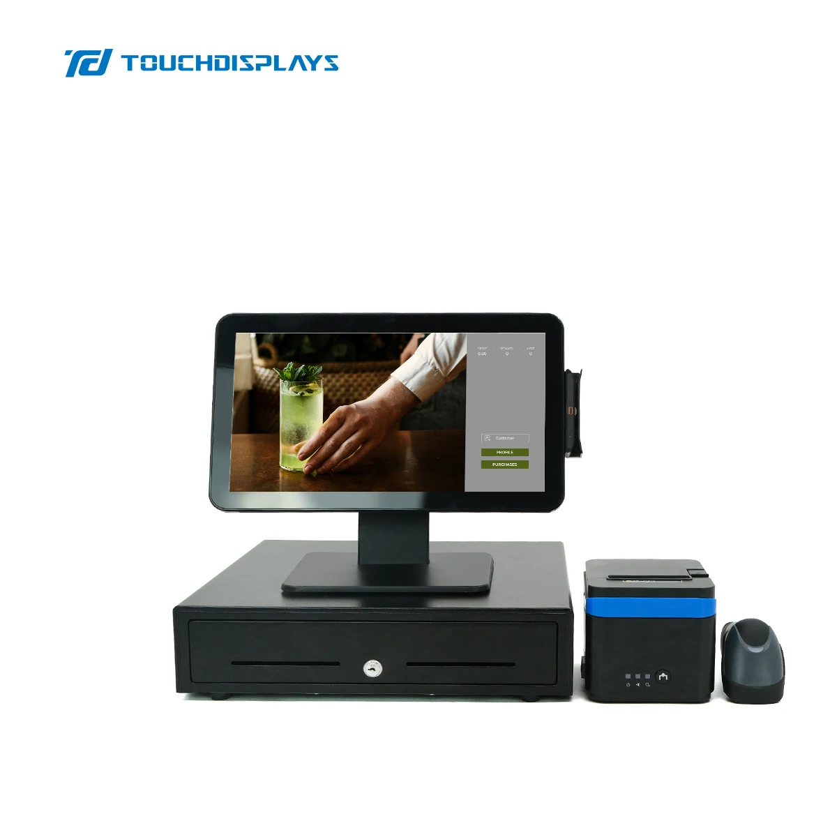 Hot selling 15.6 Inch Touch Pos All In One Capacitive Touch Pos Register retail Epos System Machine