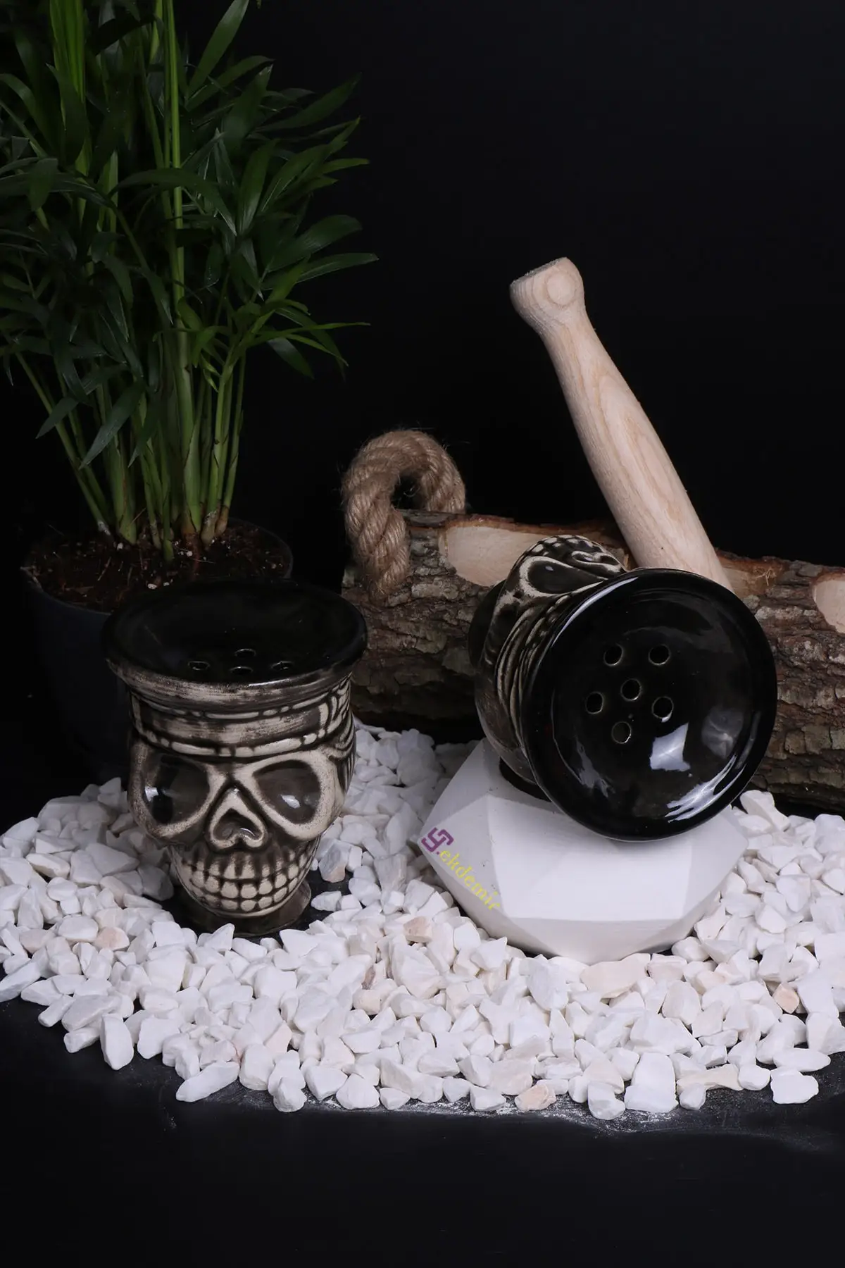 Yt Porselen Kepala Kering Hookah Lülesi Hookah Kualitas Bahan Arang Aroma Botol Mangkuk Kafe Shisha