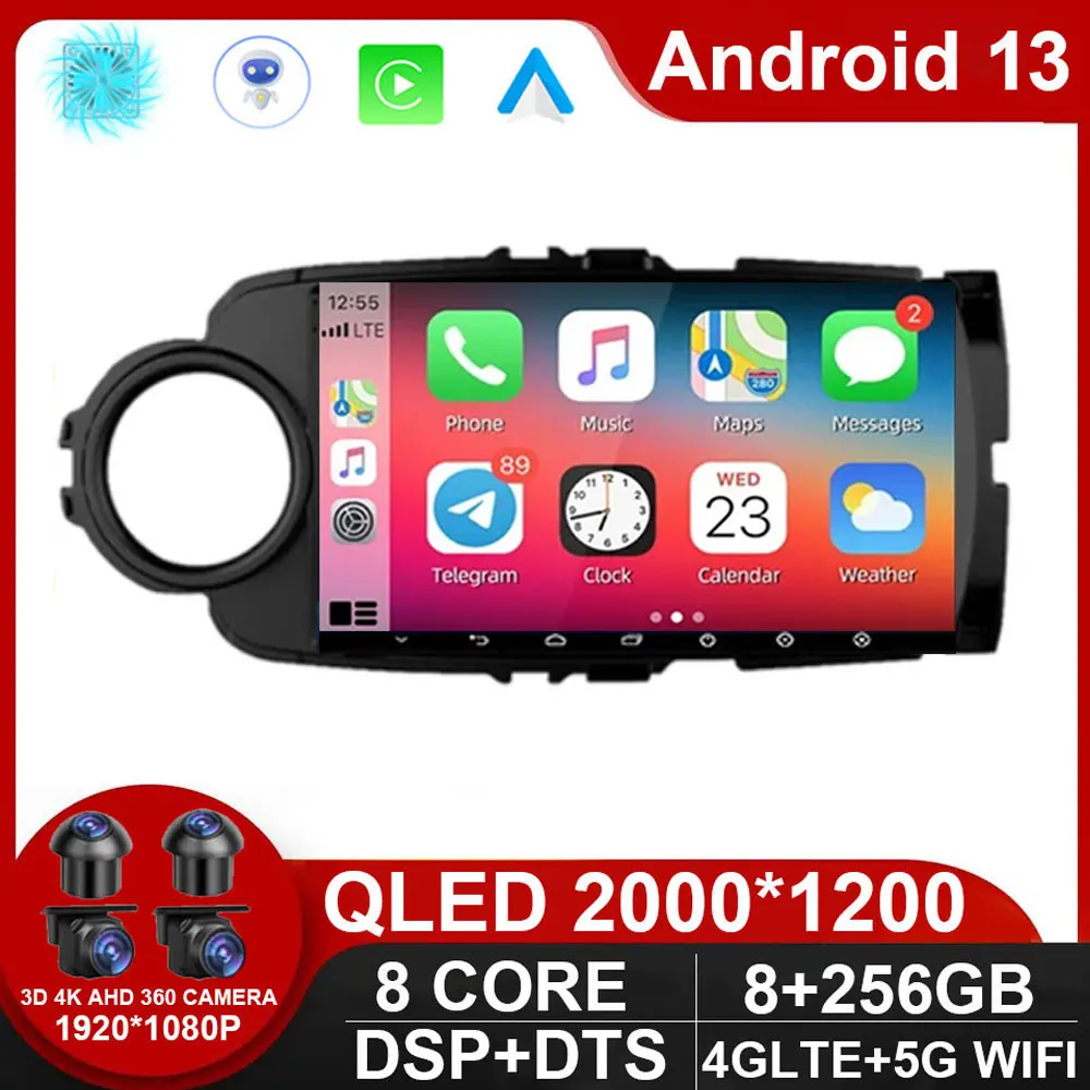 

Android 13 Car Radio For Toyota Yaris 2012 2013 2014 2015 2016 2017 Autoradio GPS Navigation Multimedia Player Carplay Stereo BT