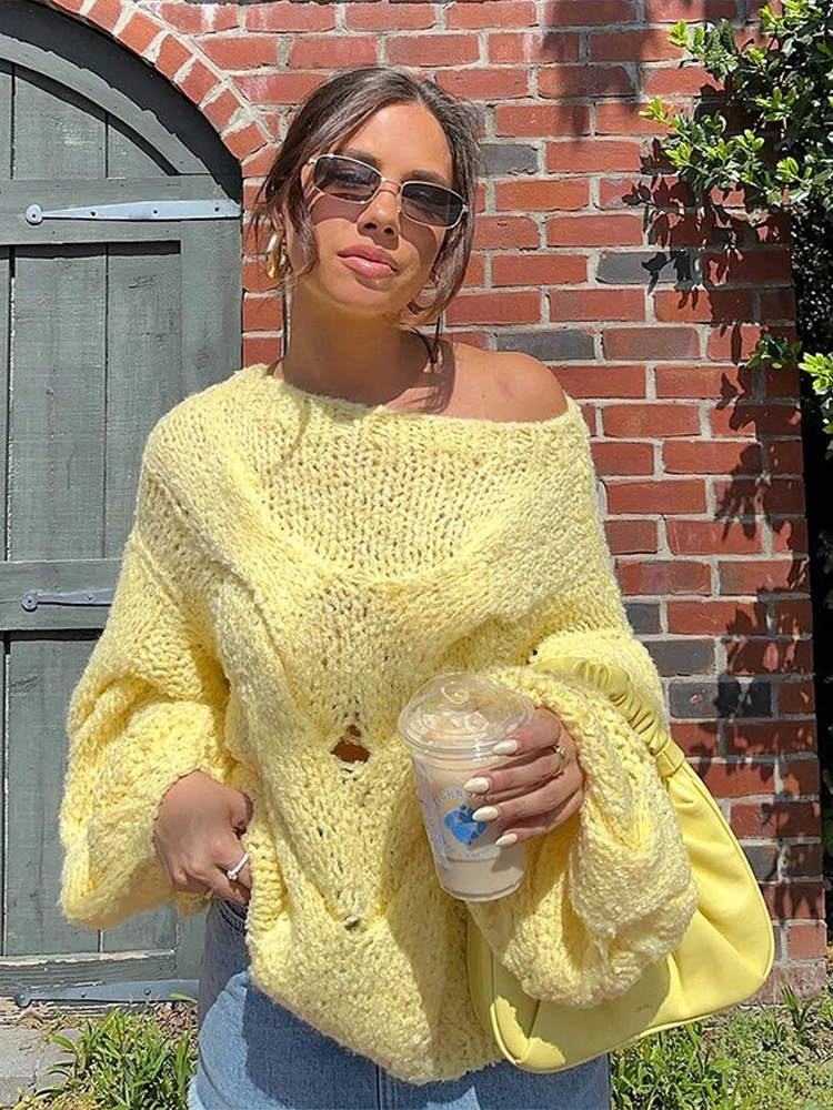 Fashion Solid O Neck Sweater for Women Casual Long Sleeve Female Oversize Pullover 2025 Autumn New Lady Knitting Top High Street