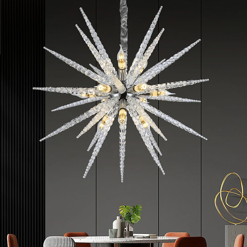 Christmas Star Ice Crystal Plexiglass Chandelier E14 Suitable For Restaurants, Showers Bars Shops Home Decoration Chandelier