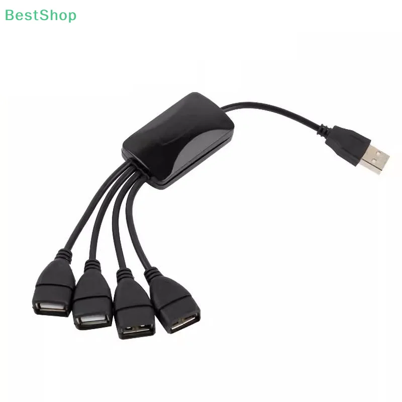 1 шт. USB 2.0 удлинительный кабель для передачи данных 1 штекер на 4 гнезда USB-концентратор разветвитель удлинительный кабель адаптер питания разъем