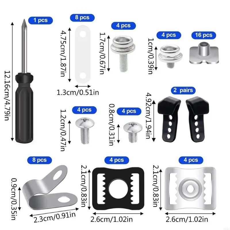 31Pcs Football Helmets Repair Kits Hockey Helmets Replacement Part Helmets Repair Hardware for Hockey, Baseball Enduring