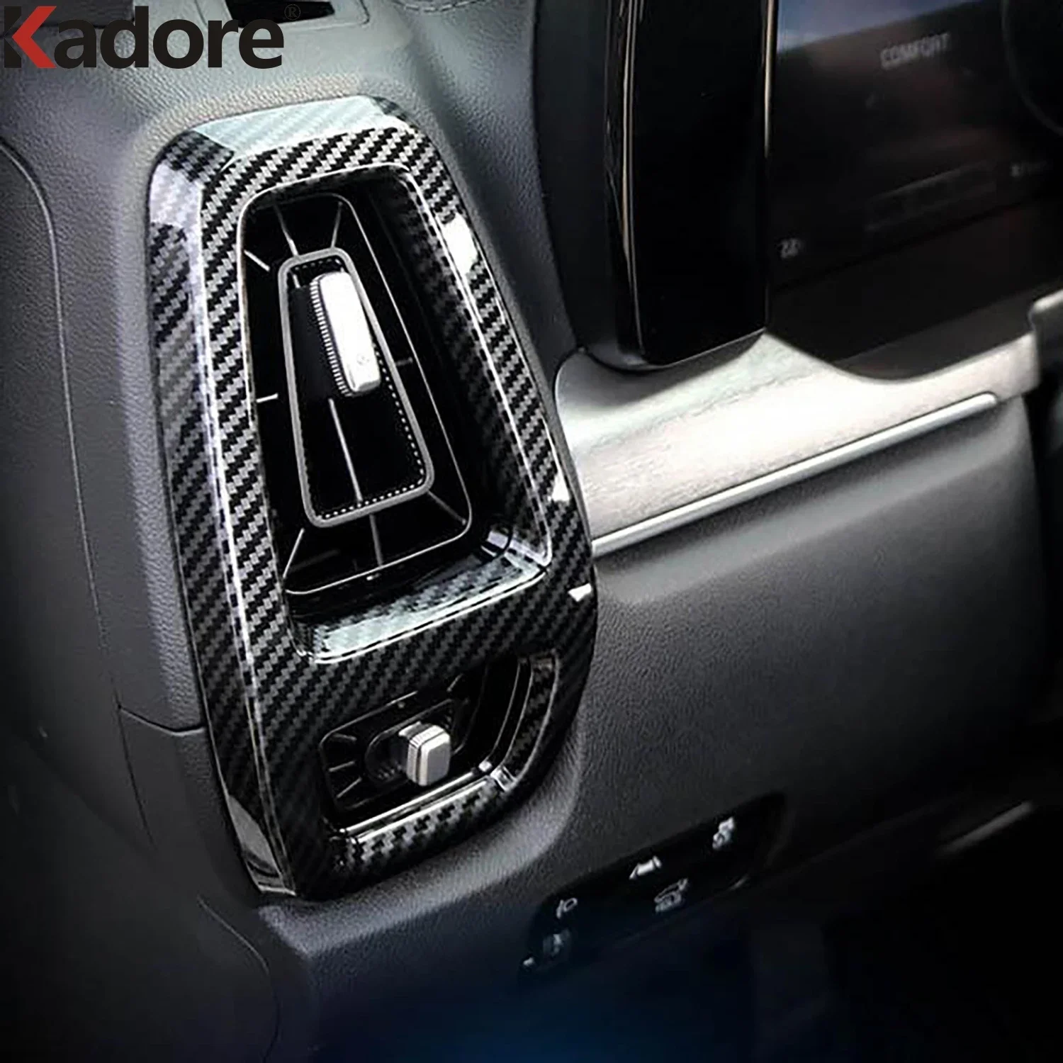Car Front Side Air Condition Vent Outlet Cover Trim For Kia Sorento 2021 2022 2023 Carbon Fiber Interior Mouldings Accessories 3