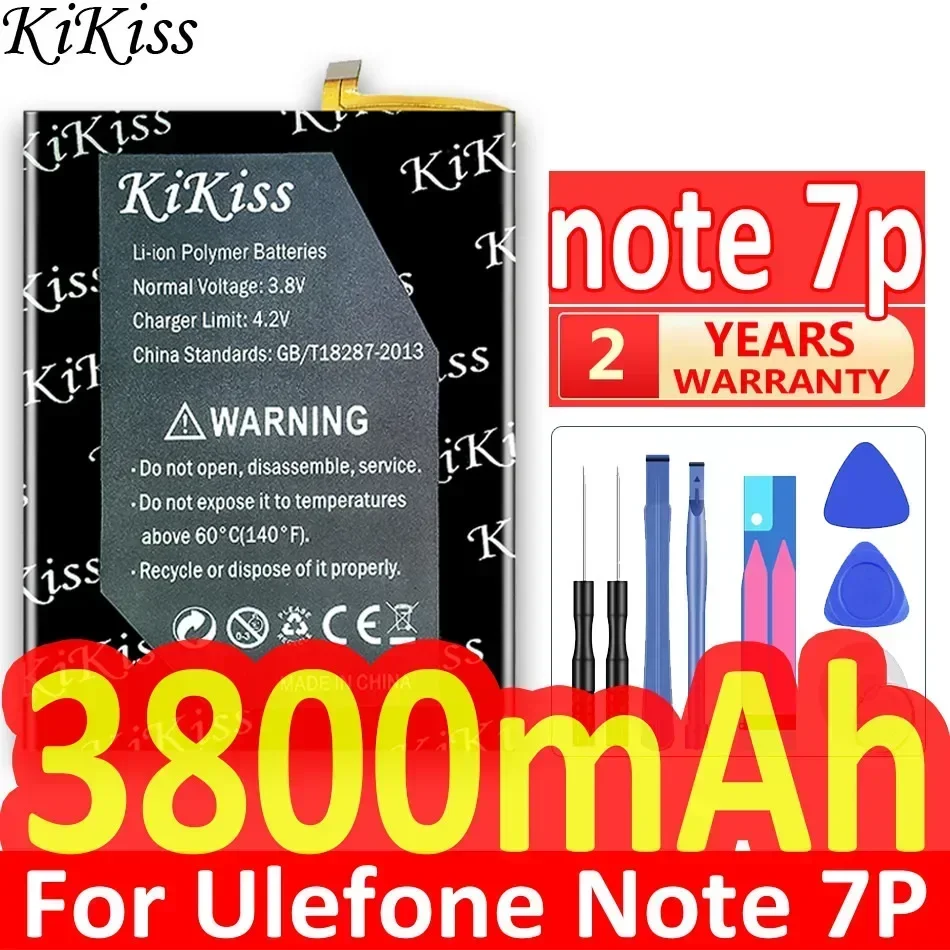 

Лучший новый аккумулятор KiKiss 3800 мАч Note 7P для мобильного телефона Ulefone Note7P