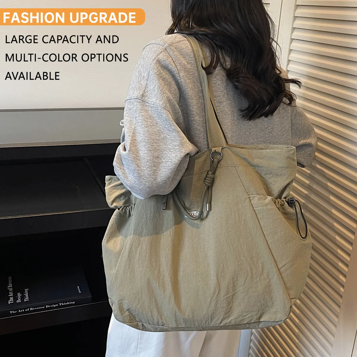 Große Nylon-Tasche für Damen, Frühling/Sommer 2026, neuer Stil, Schultertasche für Studentinnen, ideal für den Weg zur Uni und zum Einkaufen