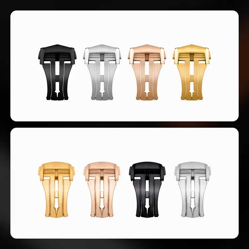 오메가 시마스터 300 600 남녀 공용 접이식 스테인리스 스틸 시계 버클 실버 블랙 골드 로즈 골드 18mm 20mm