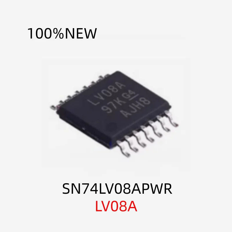 (20 pieces) 100% new SN74LV08APWR, marked LV08A, TSSOP-14 package, four-way 2-input positive-NAND gate chip IC