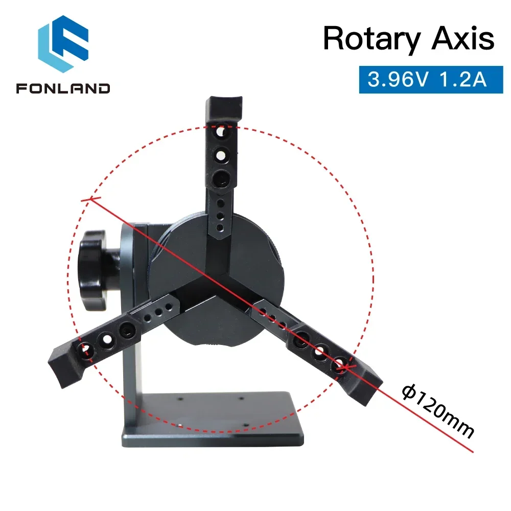 Fonland DAJA Rotary Axis with DM442 Driver Fiber Laser Engraver Marking Machine Rotation Tool for 360 Round Metal Adjustable