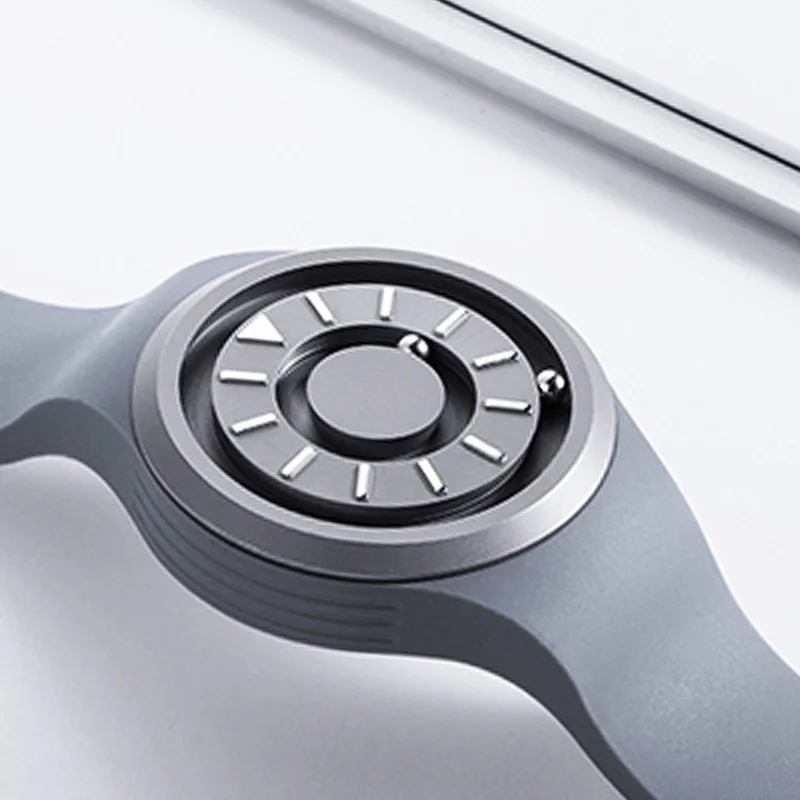 EOEO الرجال المغناطيسي الصلب الكرة الساعات الكوارتز ساعات المعصم للرجال موضة المطاط حزام الرياضة مقاوم للماء ساعة Reloj Hombre