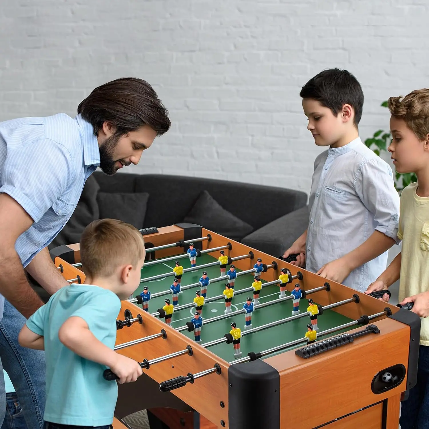 48 Foosball Table Kids - 4 FT Soccer Game Regulation Competition Full Size Sports Arcade Foose Ball for Game Room