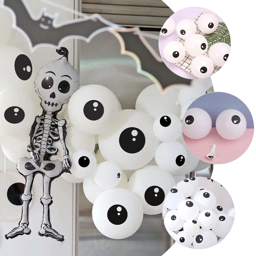 

10pcs Eyeball Balloons Halloween Party Decorations Large Funny Balloon Inflatable Latex Eye Balloons for Carnival Theme Party