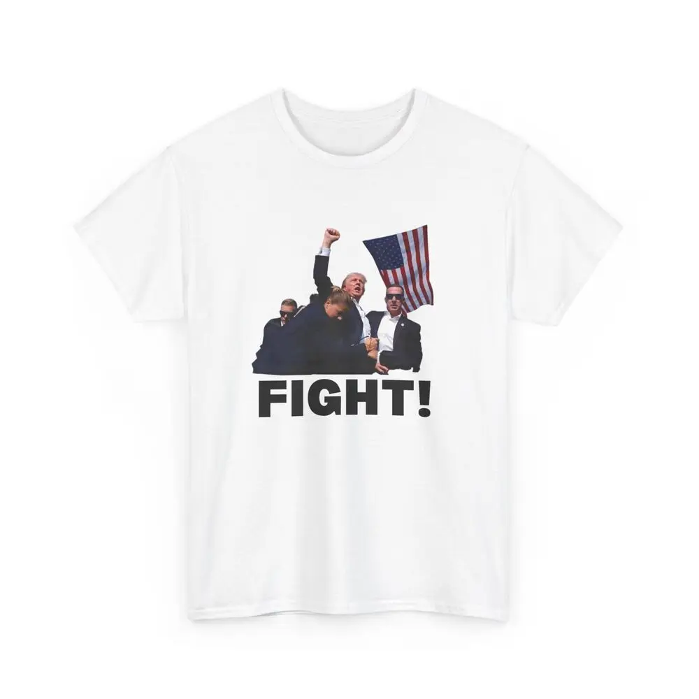 Fight Trump American Flag T-Shirt, Trump Shot Assassination Attempt