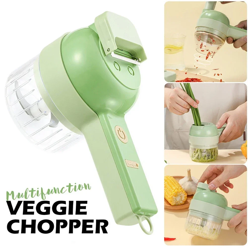 Wireless Multi-Functional Vegetable Cutter, Garlic Beater, Onion, Chili Processor, Handheld Gridling Cooking Machine, New