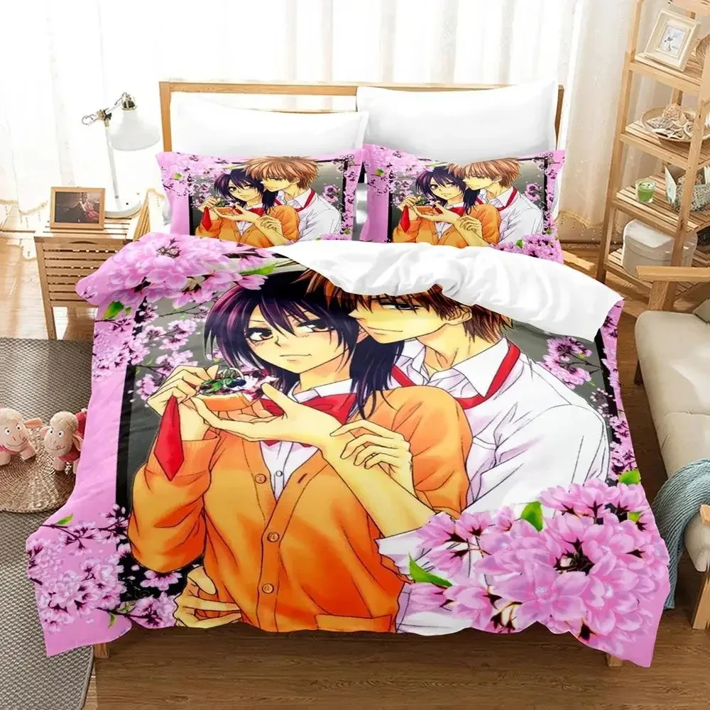 Anime Kaichou wa Maid-sama Usui Takumi Misaki Bedding Set Boys Girls Twin Queen Size Duvet Cover Pillowcase Bed Kids Adult