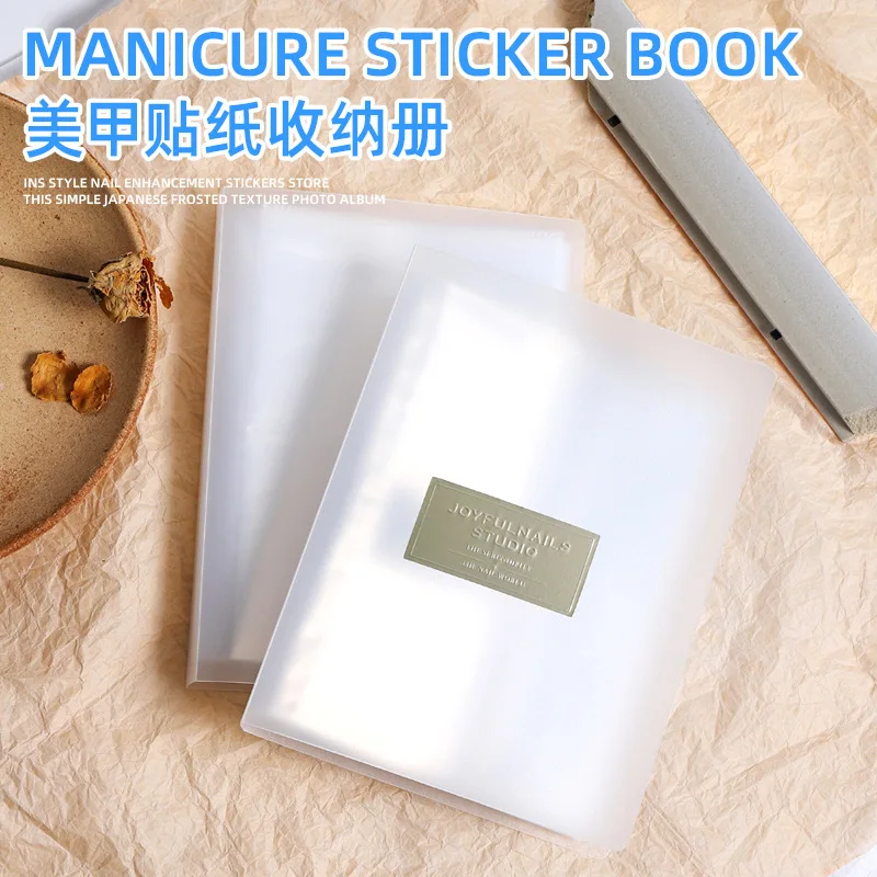 

80 Sheets Matte Transparent Nail Sticker Album Pack Storage 20pages Collecting Holder Nail Art Display Showing Book Container #9