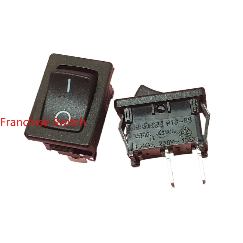 

10PCS R13-66A Two feet and two gears, rocker switch High current black ship type power 10A