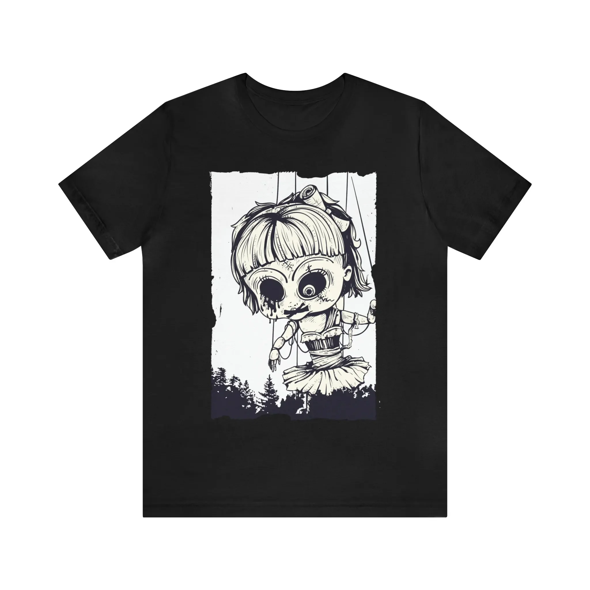 Doll Marionette Over Trees T Shirt Jersey