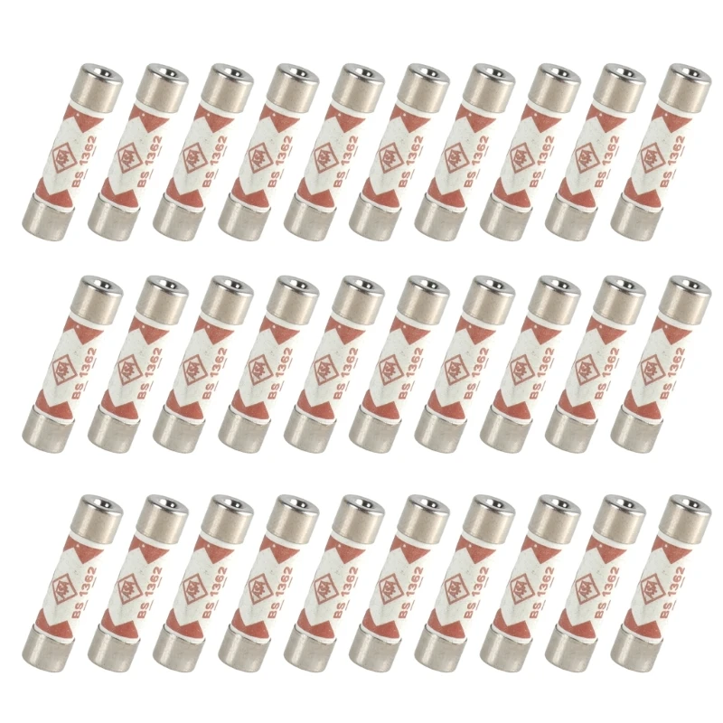 13Amp Household Circuit Fuses High Sensitivity Ceramic Fuses for UK Plugs & Outlet