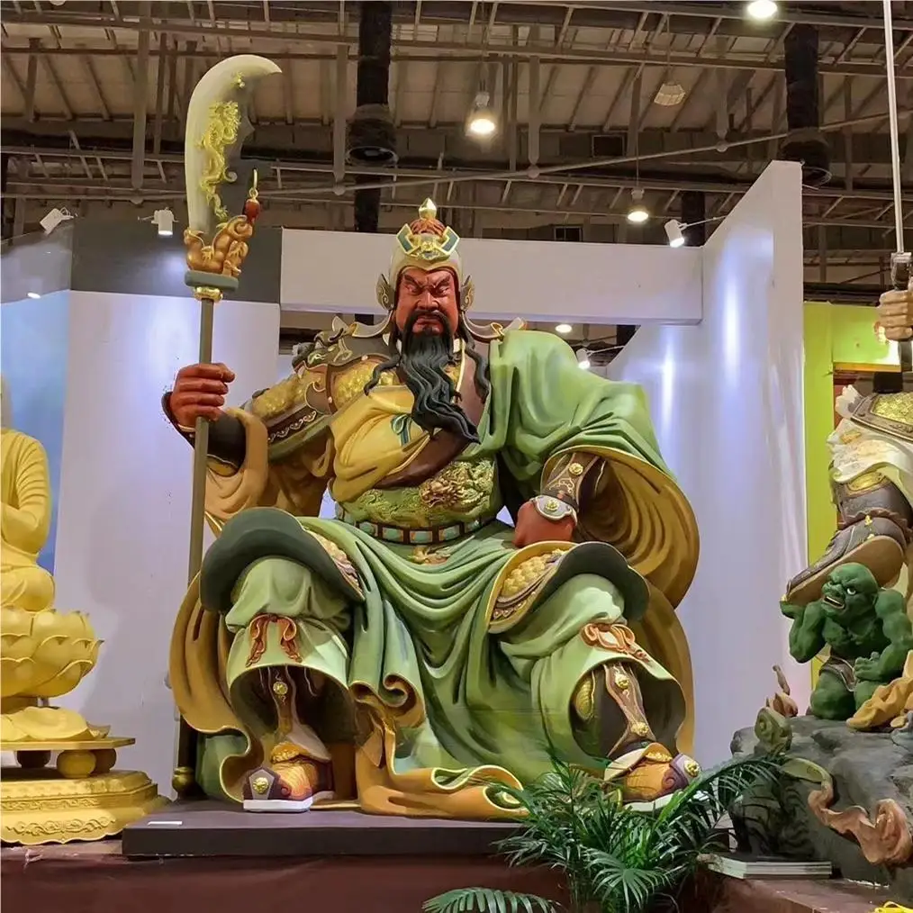 Guan Gong gods Guan Er Ye Guan Di Ye resin FRP wood carving copper carving Guan Shengdi Jun Zhou Cang Guan Ping Buddha