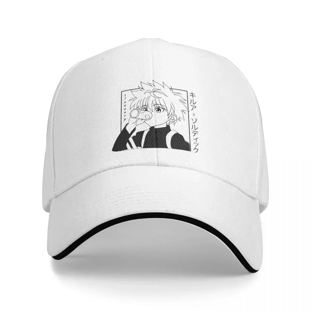 Kawaii Hunter X Hunter Killua Zoldyck Baseball Cap Hip Hop HXH Anime Manga Sandwich Hats for Men Women Adjustable Dad Hat