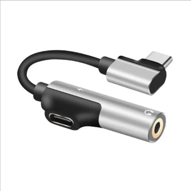 유형 C 케이블 어댑터용 2 in 1 유형 C 3.5mm AUX 오디오 이어폰 변환기