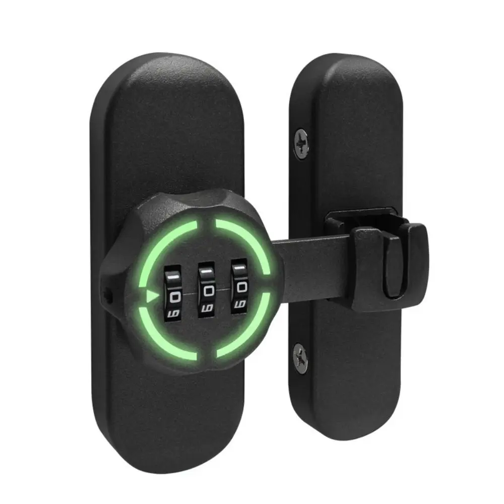Zinc Alloy Password Lock Luminous Sign 90/180 Degree Sliding Door Lock 3-Digit Combination High-Security Combination Lock
