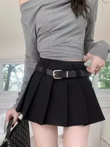 

ay Retro Suit Sle High Waist Skirt Women's Autumn Winter New College Sle Anti Exposure Bodycon ort Skirt