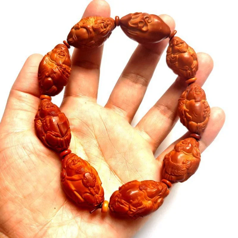 

Olive Nut Men and Women Eight Mammon Carved Crafts Handheld Bracelet