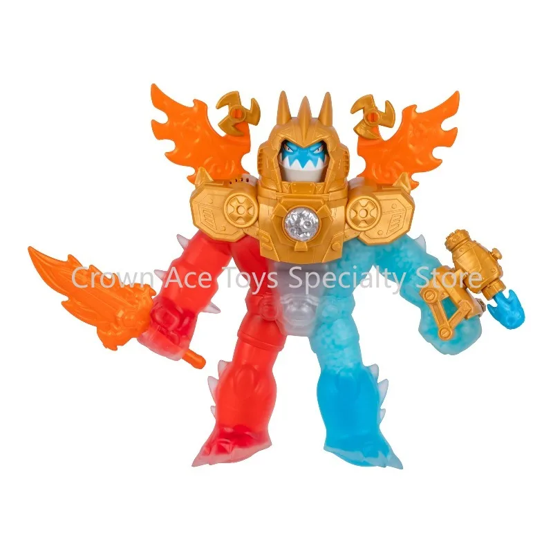 Figura Original de Goo Jit Zu Meteor Madness Goo-Tron Supreme 3 en 1 con Rostro Intercambiable, Luz, Sonido, Elástico y Blandito, Juguete de Regalo para Niños