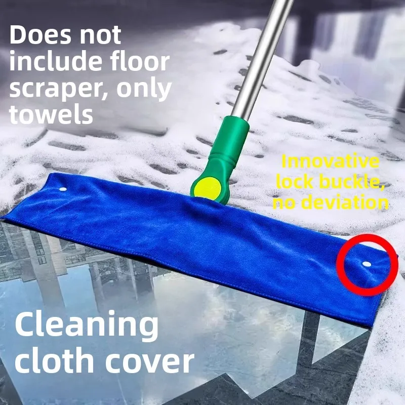Magic Broom Dual-Use Floor Wiper with Thickened Perforated Cleaning Cloth, Household Mop Floor Scraper