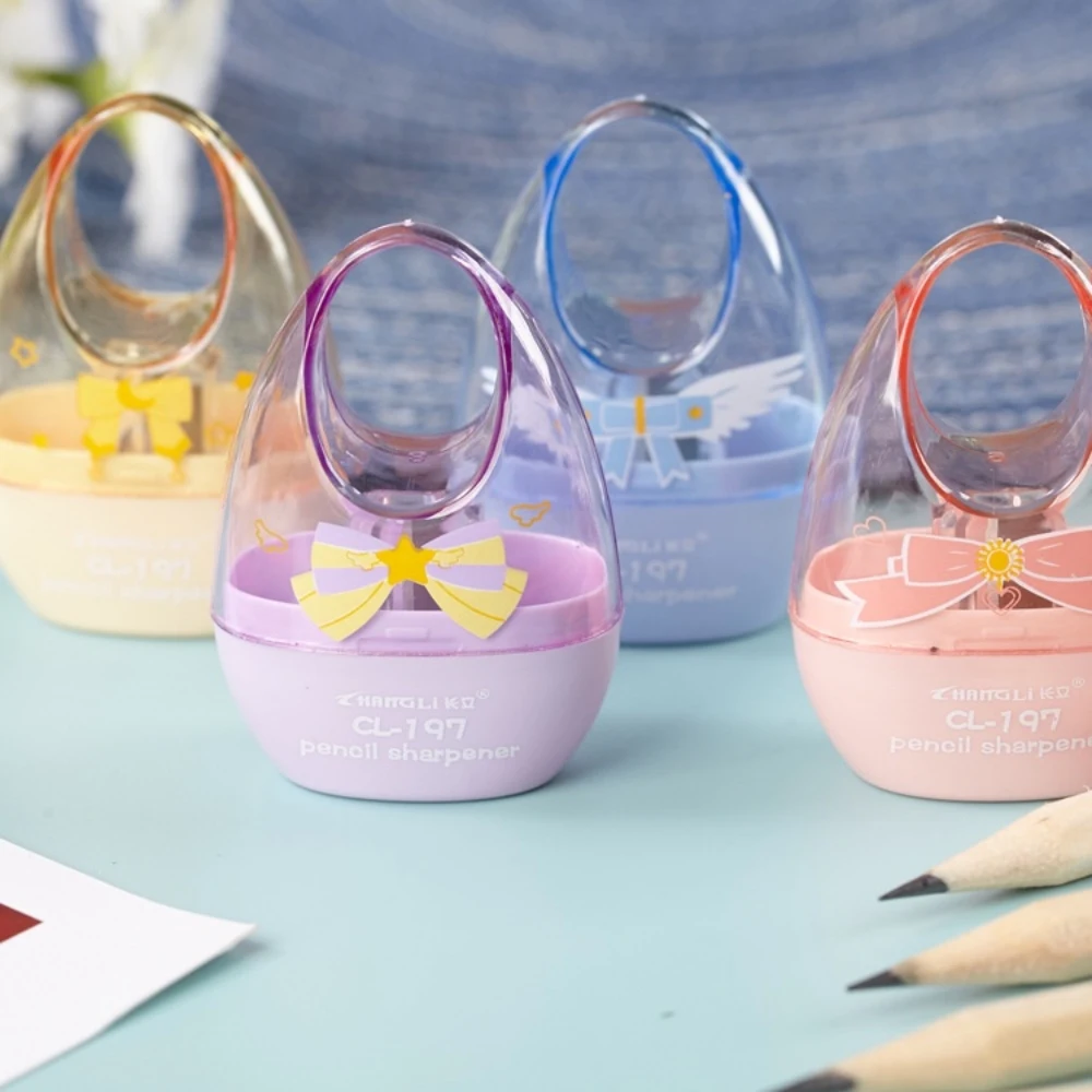 Pencil Sharpener Creative Cute Handbag Bag Manual Cartoon Student Stationery Prizes Gift