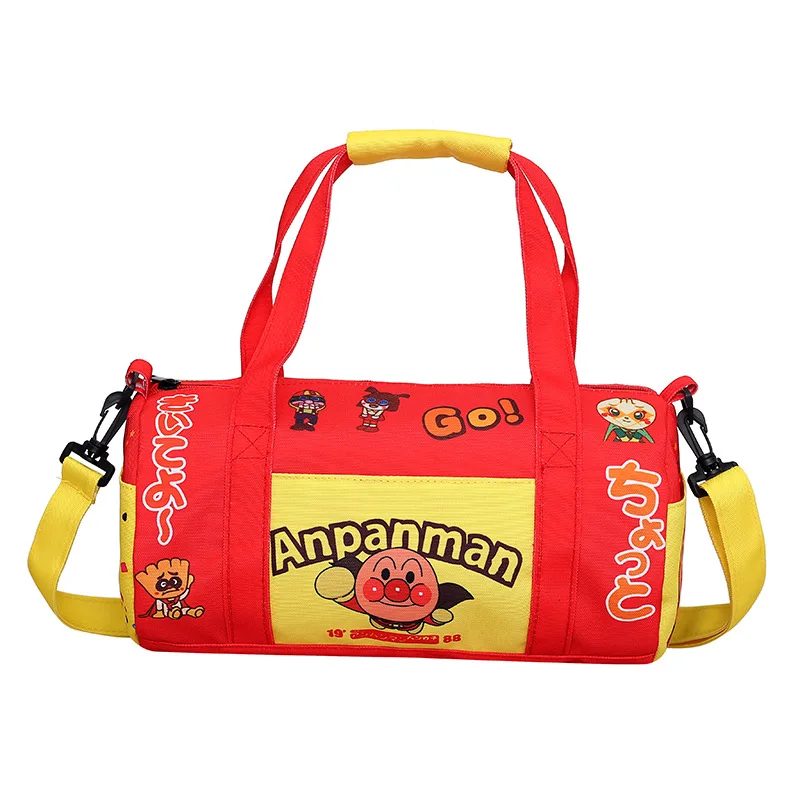 30CM Anpanman Cartoon Bucket Bag Large Capacity Motion Fitness Travel Bag Children\'s Diagonally Spanning One Shoulder Backpack